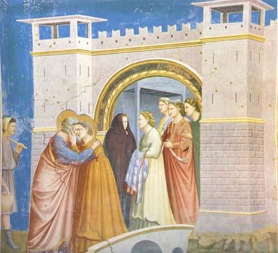GIOTTO di Bondone Anna and Joachim Meet at the Golden Gate (mk08) Germany oil painting art